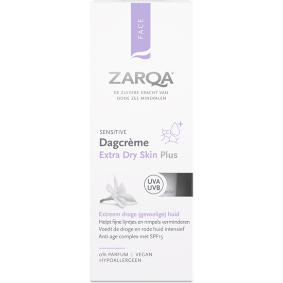 ZARQA DAGCREME EXTRA DRY SKIN PLUS SENSITIVE SPF15